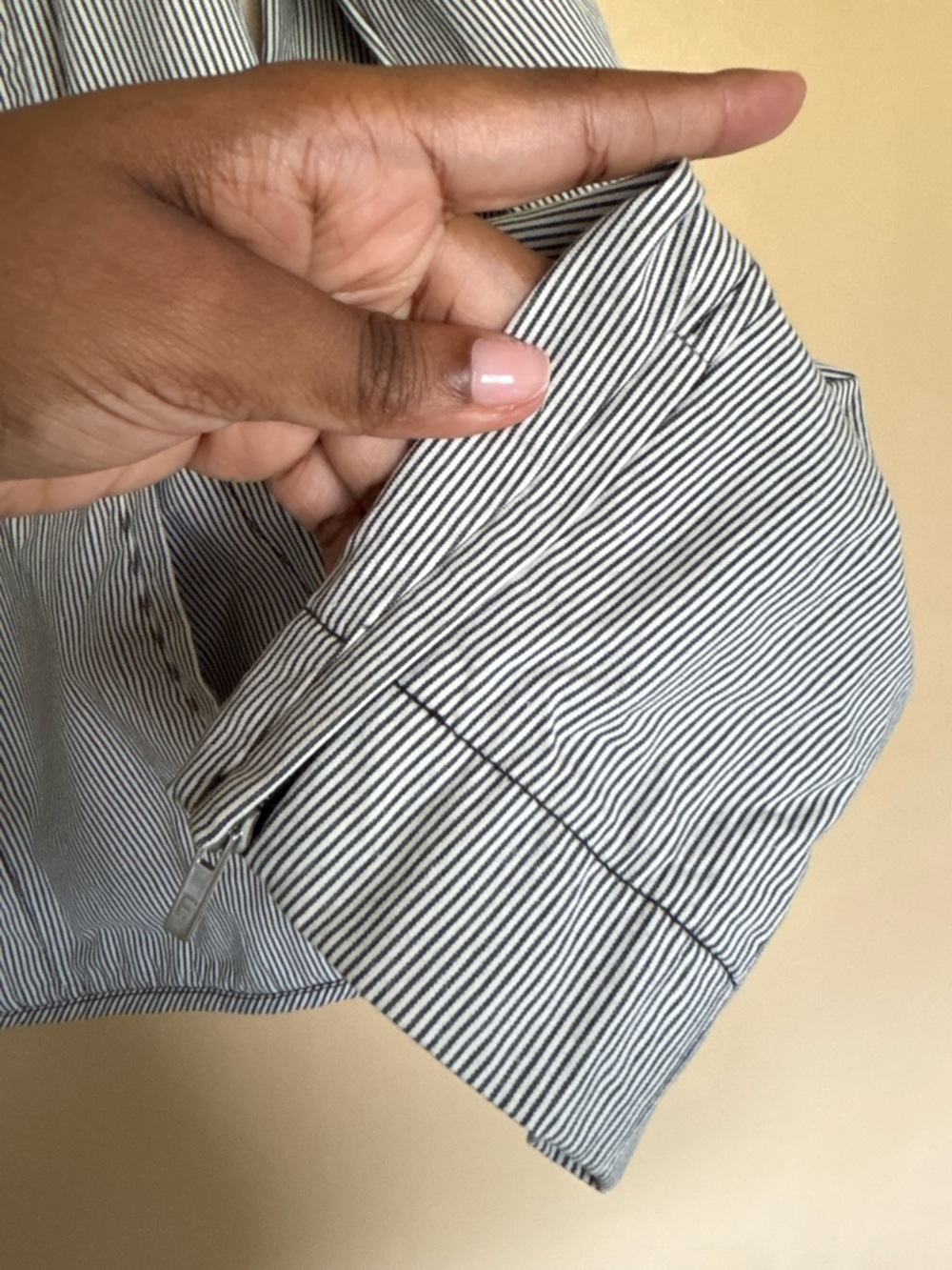 Faconnable Light Gray Pinstripe Shirt Jacket - Picture 9 of 14